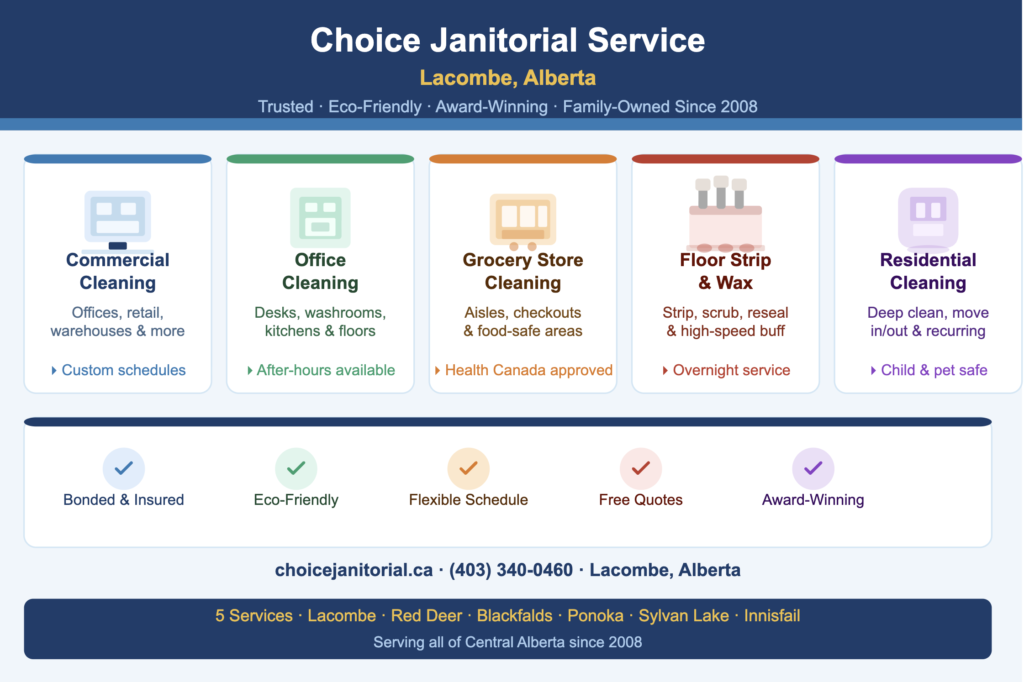 floor strip and wax service Lacombe Alberta